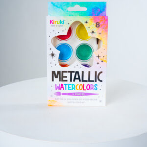 Acuarelas C/Tapa Metalizados x8 Colores  - KIRUKI