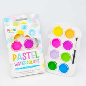 Acuarela C/Tapa Pasteles x8 Colores  - KIRUKI