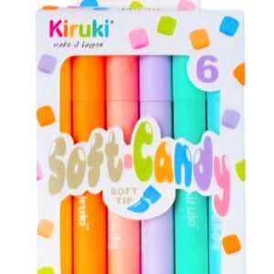 Mini Resaltador Soft Candy Pastel x6 Col. - KIRUKI