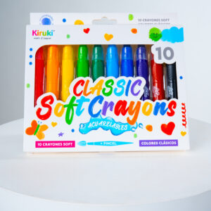 Crayón Soft Acuarelable Clasicos x10 Colores  - KIRUKI
