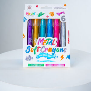 Crayón Soft Acuarelable Metalizados x6 Colores  - KIRUKI