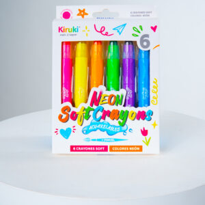 Crayón Soft Acuarelable Neon x 6 Colores - KIRUKI