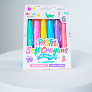 Crayón Soft Acuarelable Pastel x6 Colores - KIRUKI