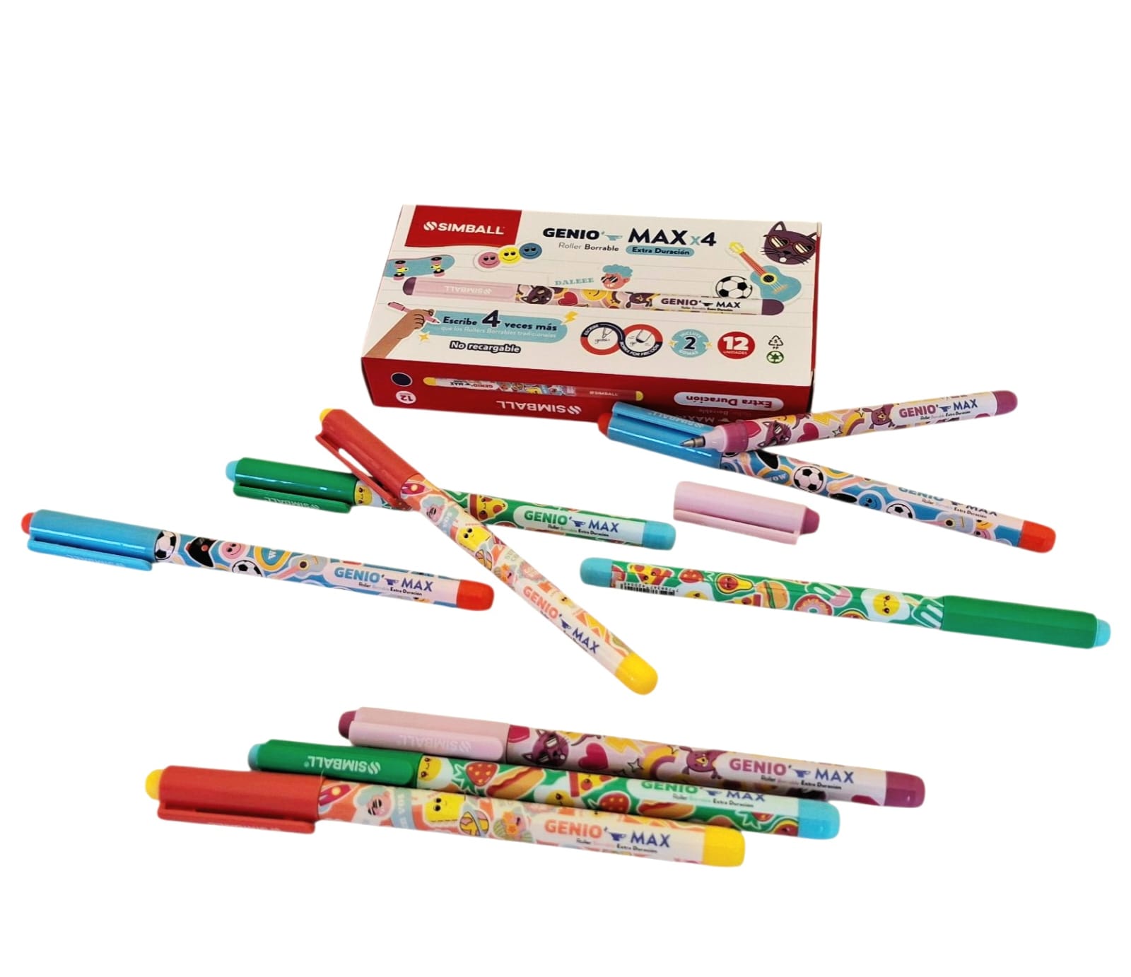 Roller Borrable Descartable GENIO MAX Diseños x 12 unidades- SIMBALL