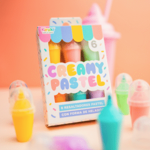 Mini Resaltador "Heladito" x6 Colores - KIRUKI
