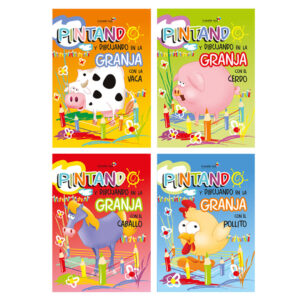 Pintando y Dibujando en La Granja, con el Caballo, con el Cerdo, con la Vaca, con el Pollito - EDITORIAL BETINA
