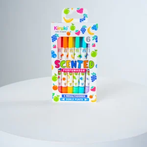 Resaltador Perfumado Doble Punta Neon x6 Colores  - KIRUKI