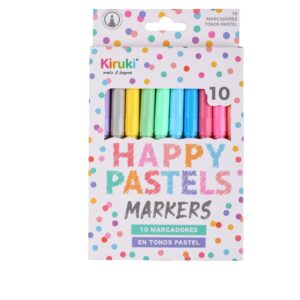 Marcador Escolar Pasteles x10 Colores - KIRUKI