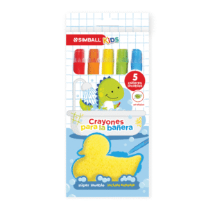 Crayón Bañera con Esponja x5 colores  - SIMBALL