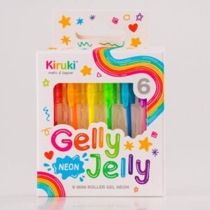 Mini Rollers Tinta Gel Neón (Flúo) x6 Col. - KIRUKI