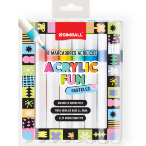 Marcadores Acrylic Fun Pasteles x8 colores - SIMBALL