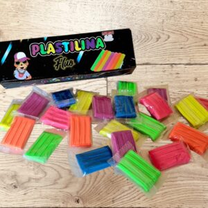Plastilina x24 en Colores Flúo - UTIL UNO